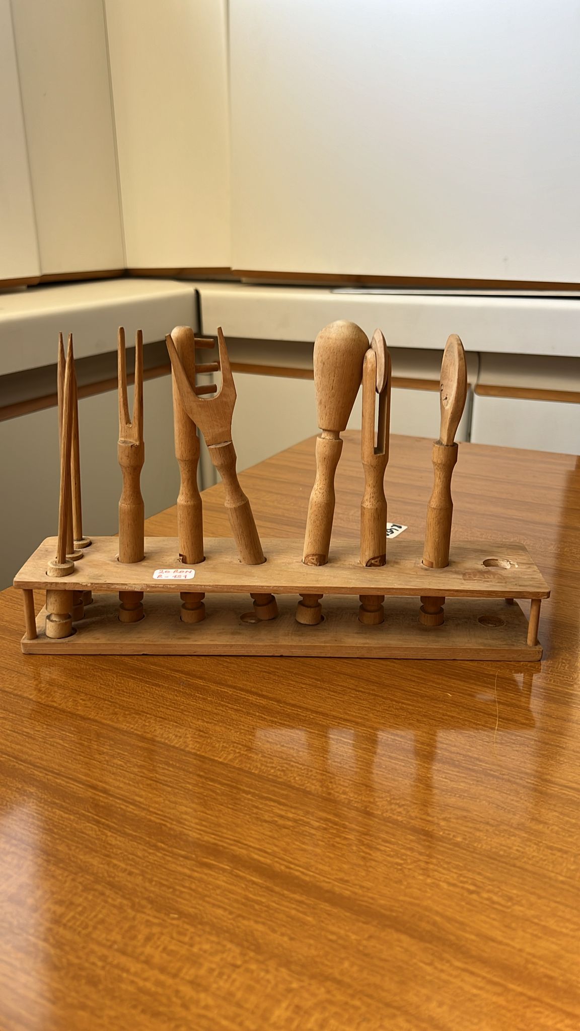 Set decorativ de ustensile din lemn sh de calitate italiană R-151 - imagine 3