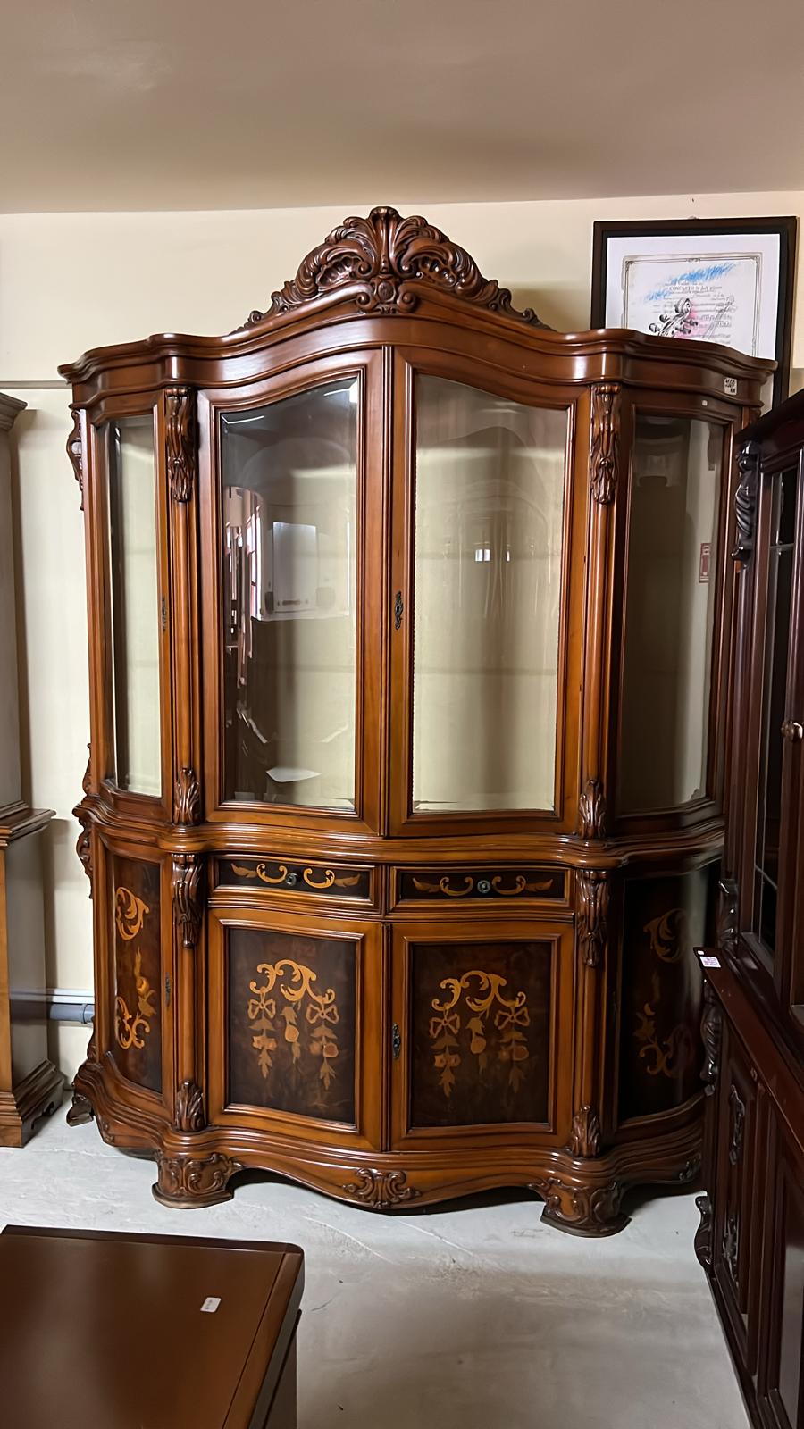 Vitrină clasică bufet mobila living made in italy R-763 - imagine 5