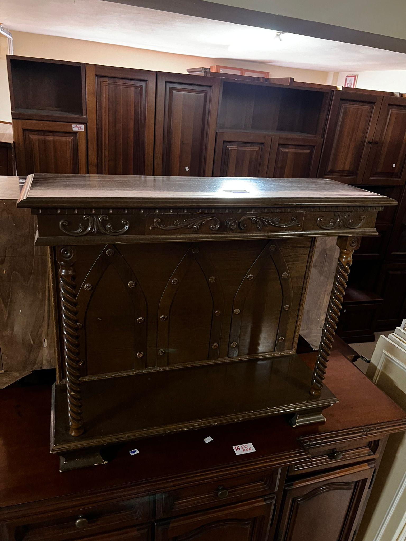 Mobilier cu detalii sculptate din lemn sh de calitate italiana R-754 - imagine 2