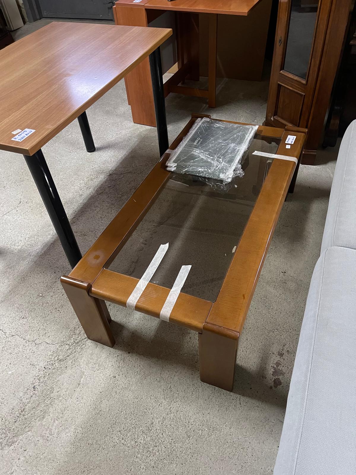 Masuta de lemn cu sticla made in italy R-1024