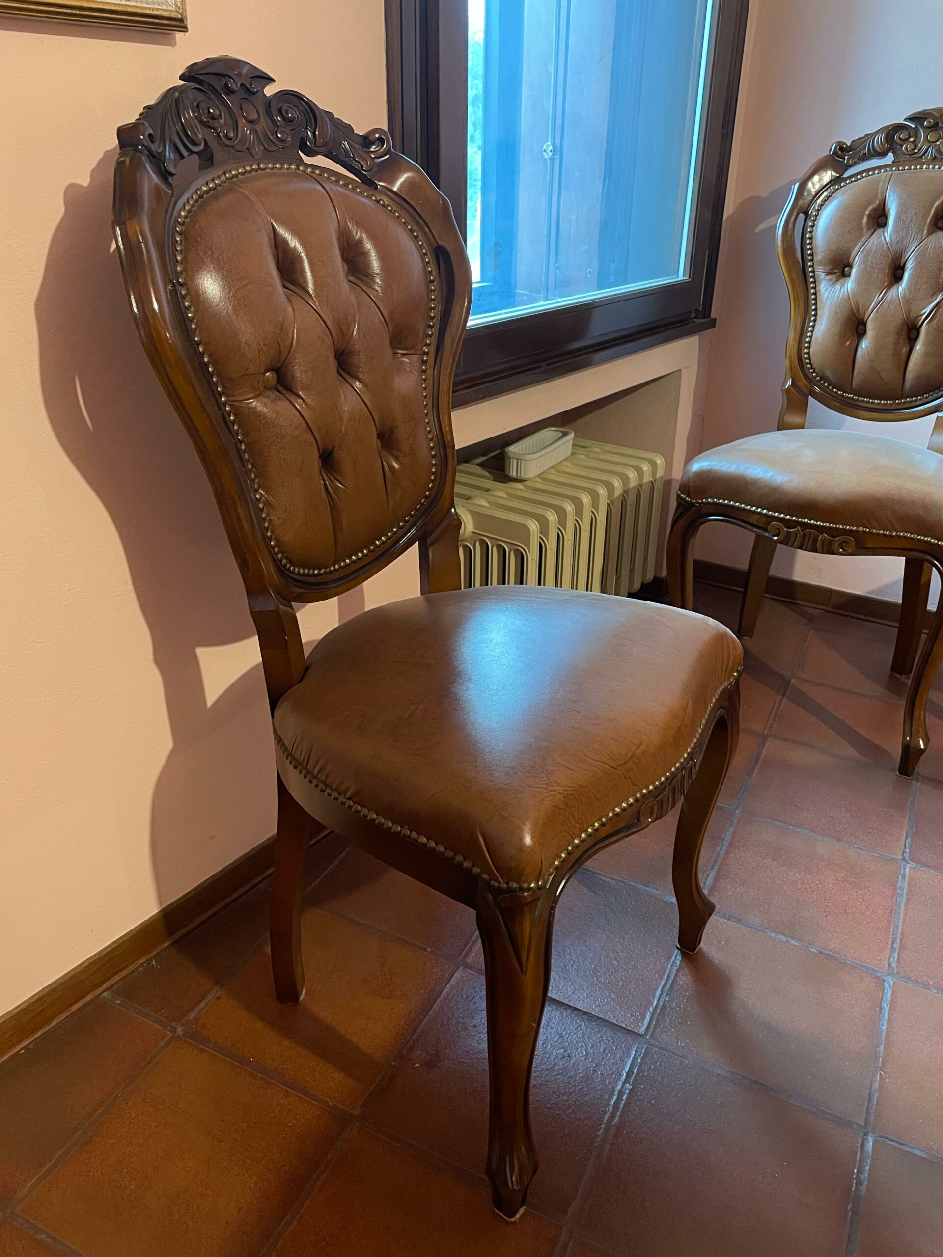 Set masă + scaune vintage S-3166 sh de calitate italiană - imagine 5