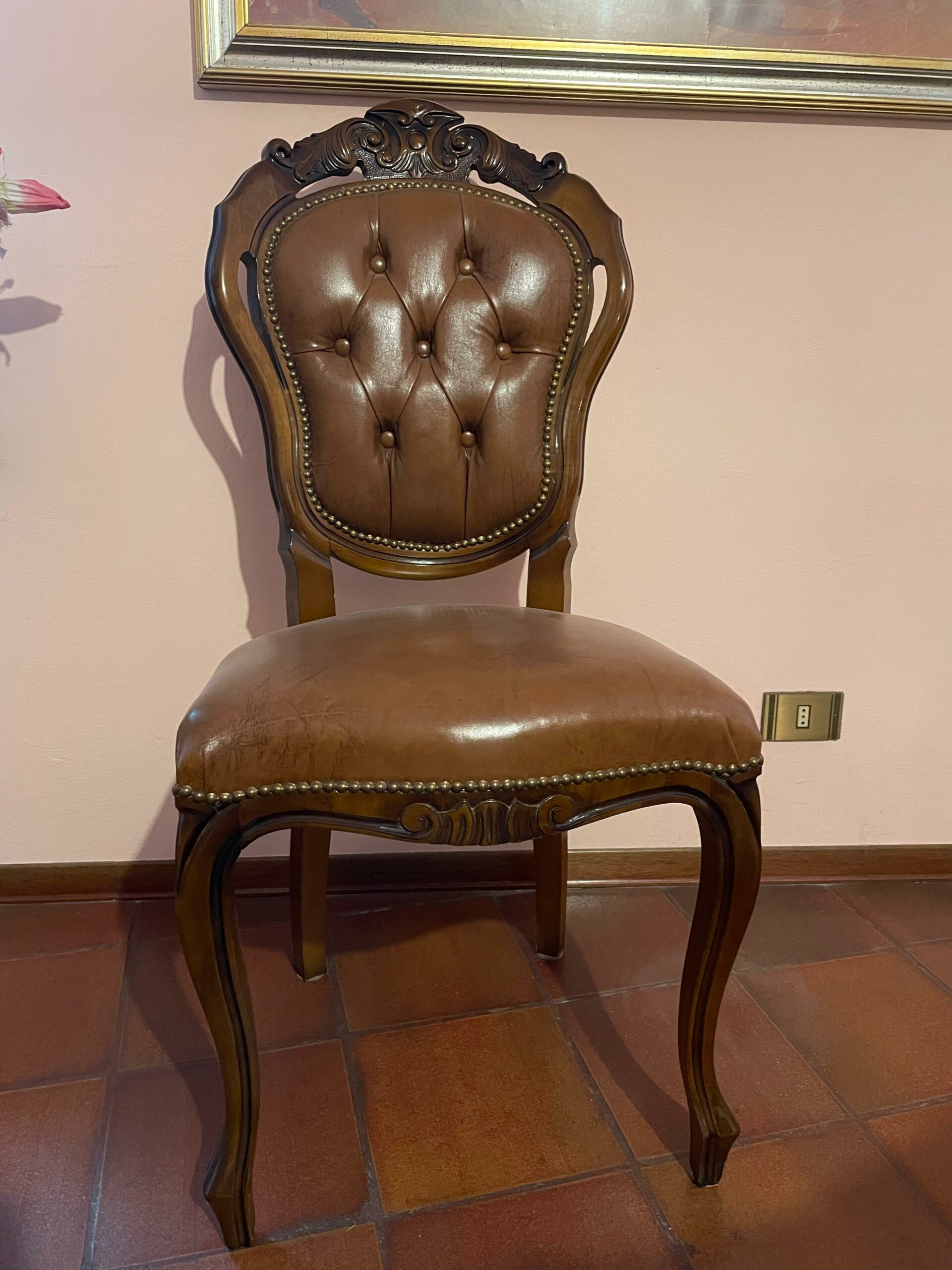 Set masă + scaune vintage S-3166 sh de calitate italiană - imagine 4