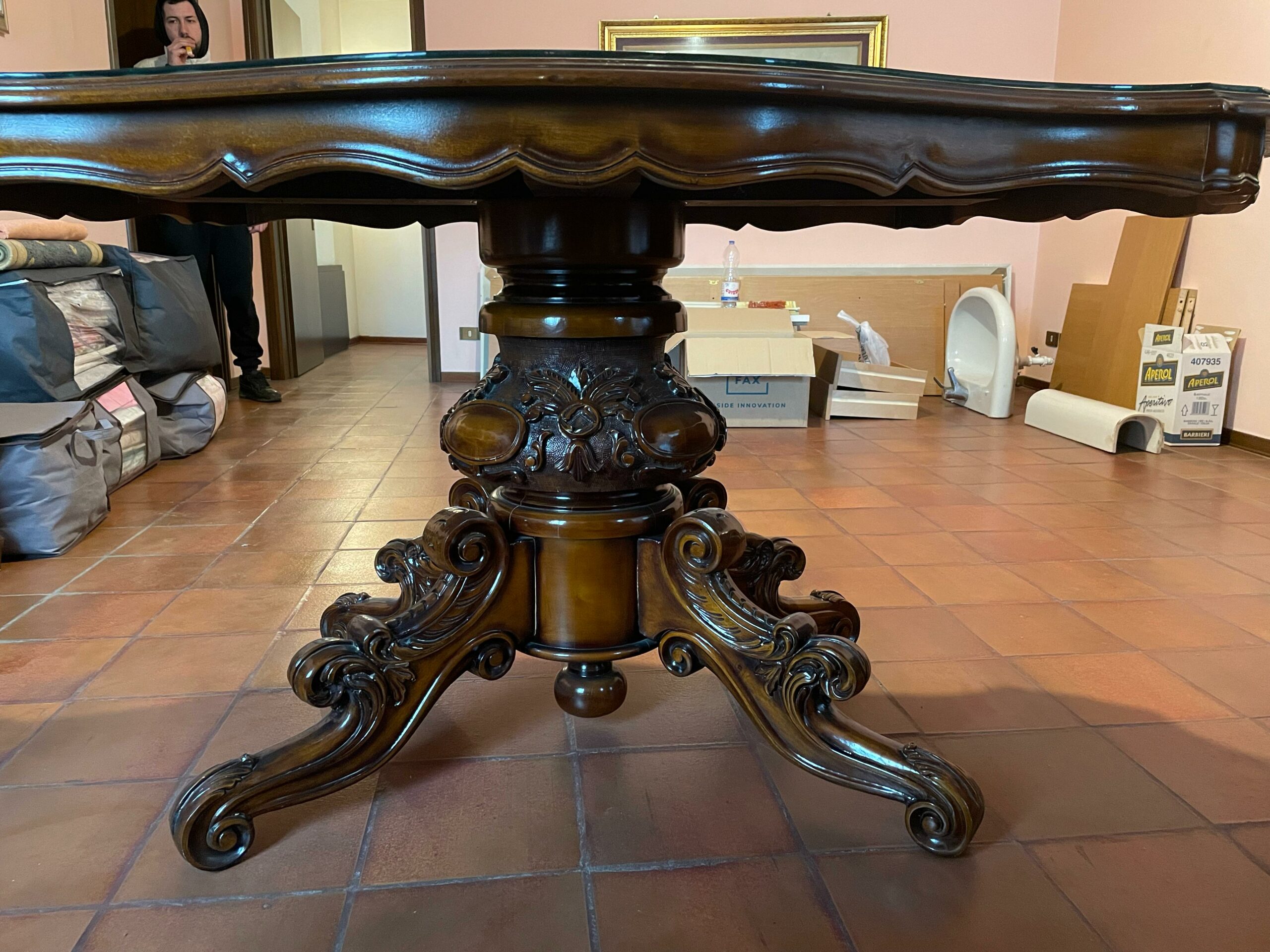 Set masă + scaune vintage S-3166 sh de calitate italiană - imagine 2