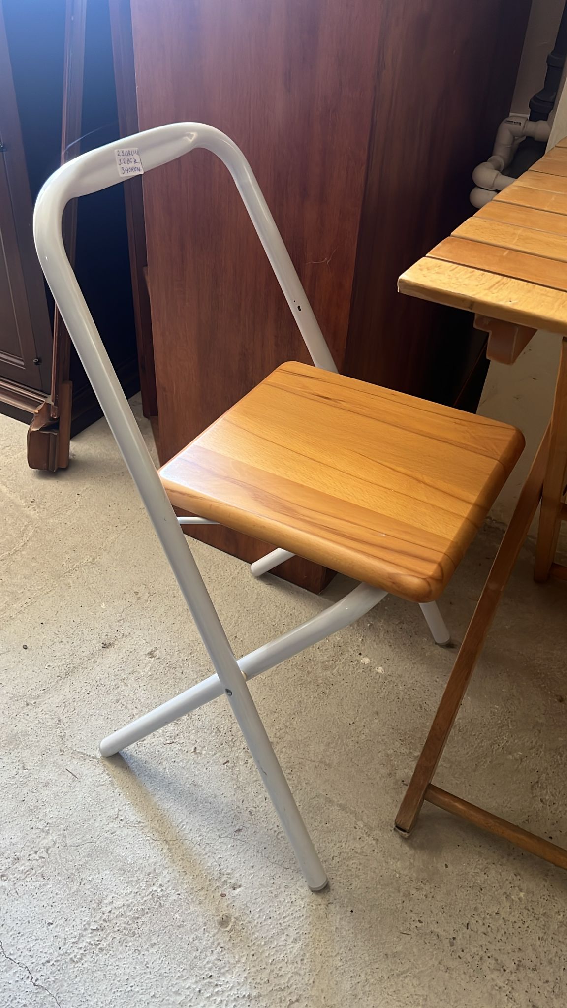 Set 2 scaune pliante cu șezut din lemn sh de calitate italiana S 2867 - imagine 2