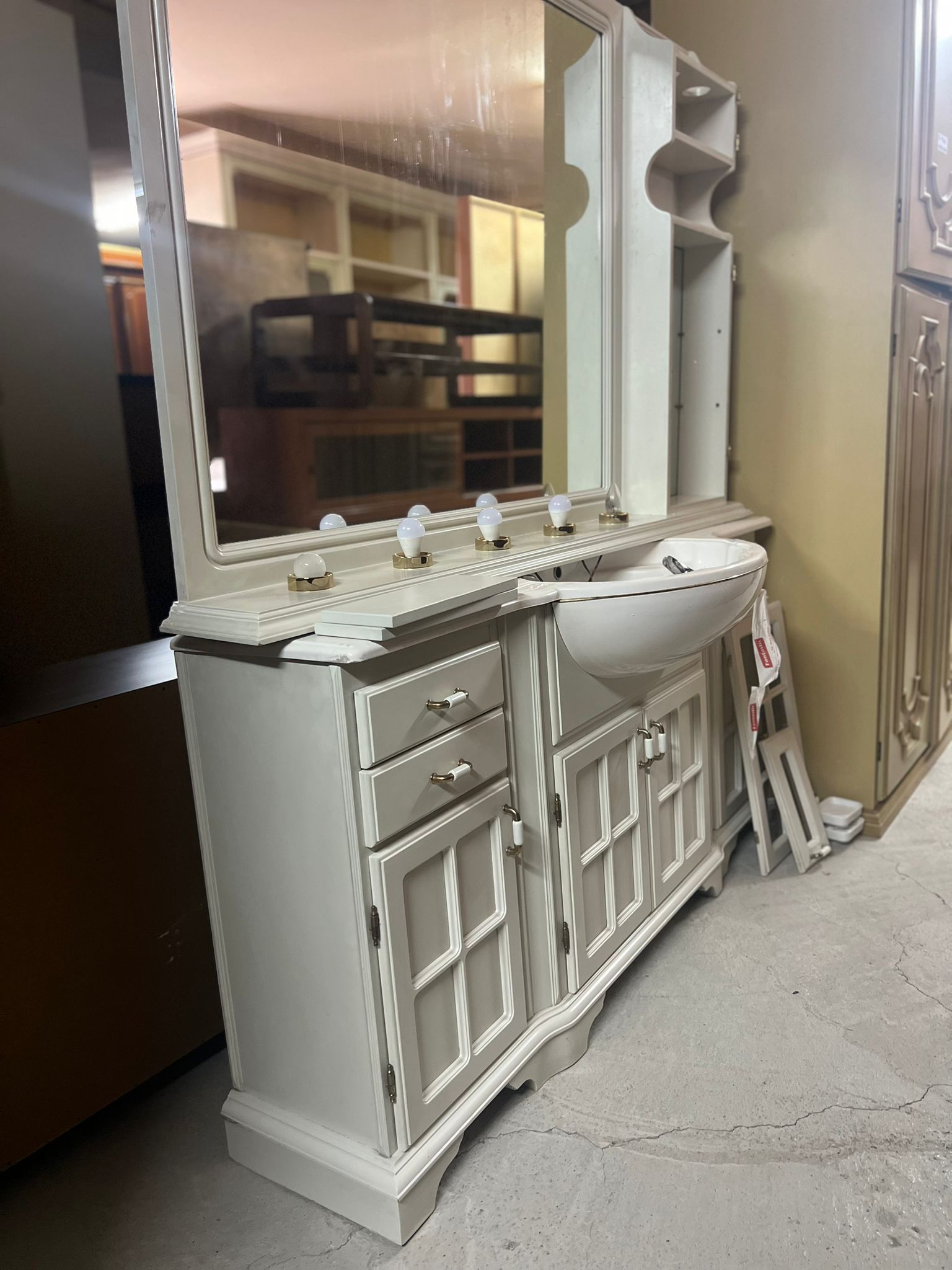 Mobilier baie cu oglindă și lavoar sh de calitate italiana S 3713 - imagine 3