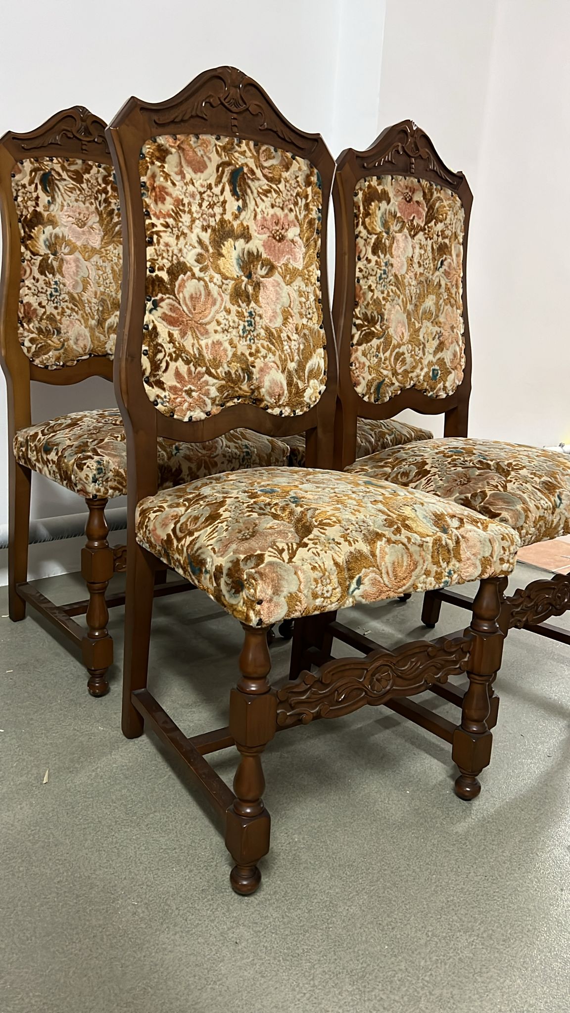 Scaun vintage tapițat floral sh de calitate italiană S 4360 - imagine 4