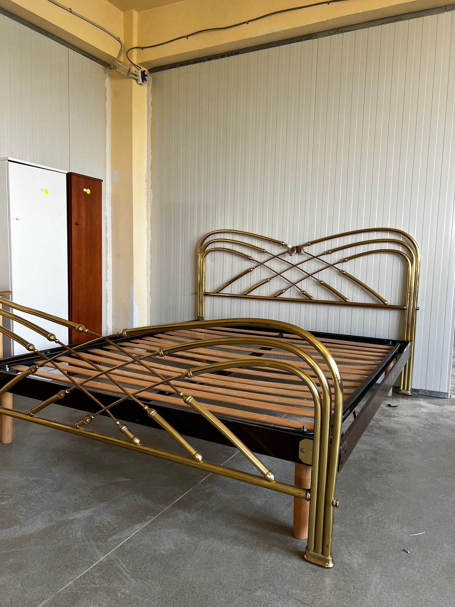 Pat metalic auriu 160x200 sh de calitate italiană C 146 - imagine 2
