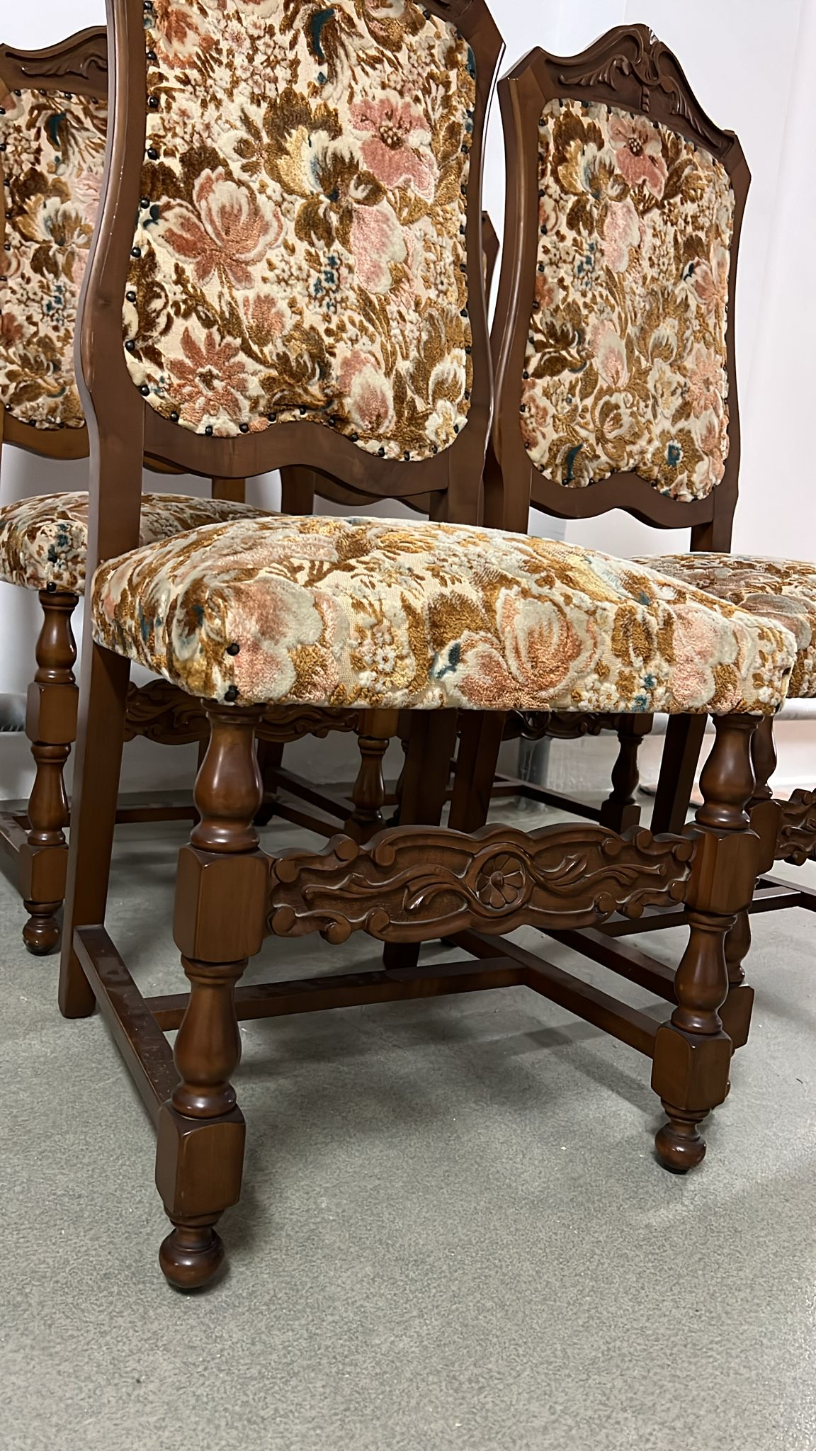 Scaun vintage tapițat floral sh de calitate italiană S 4360 - imagine 2