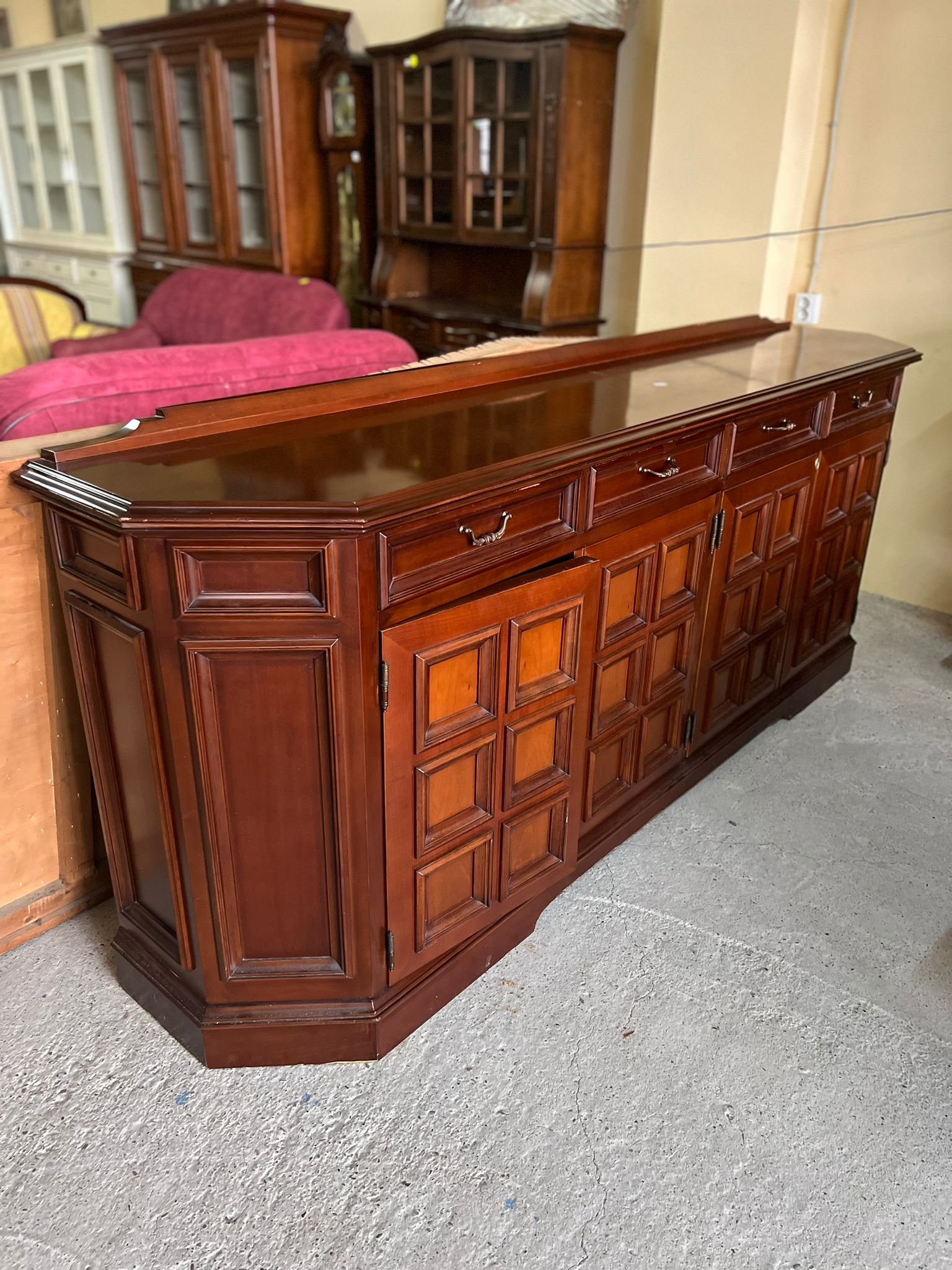 Bufet mare din lemn masiv cu design clasic sh de calitate italiană S 4525 - imagine 3