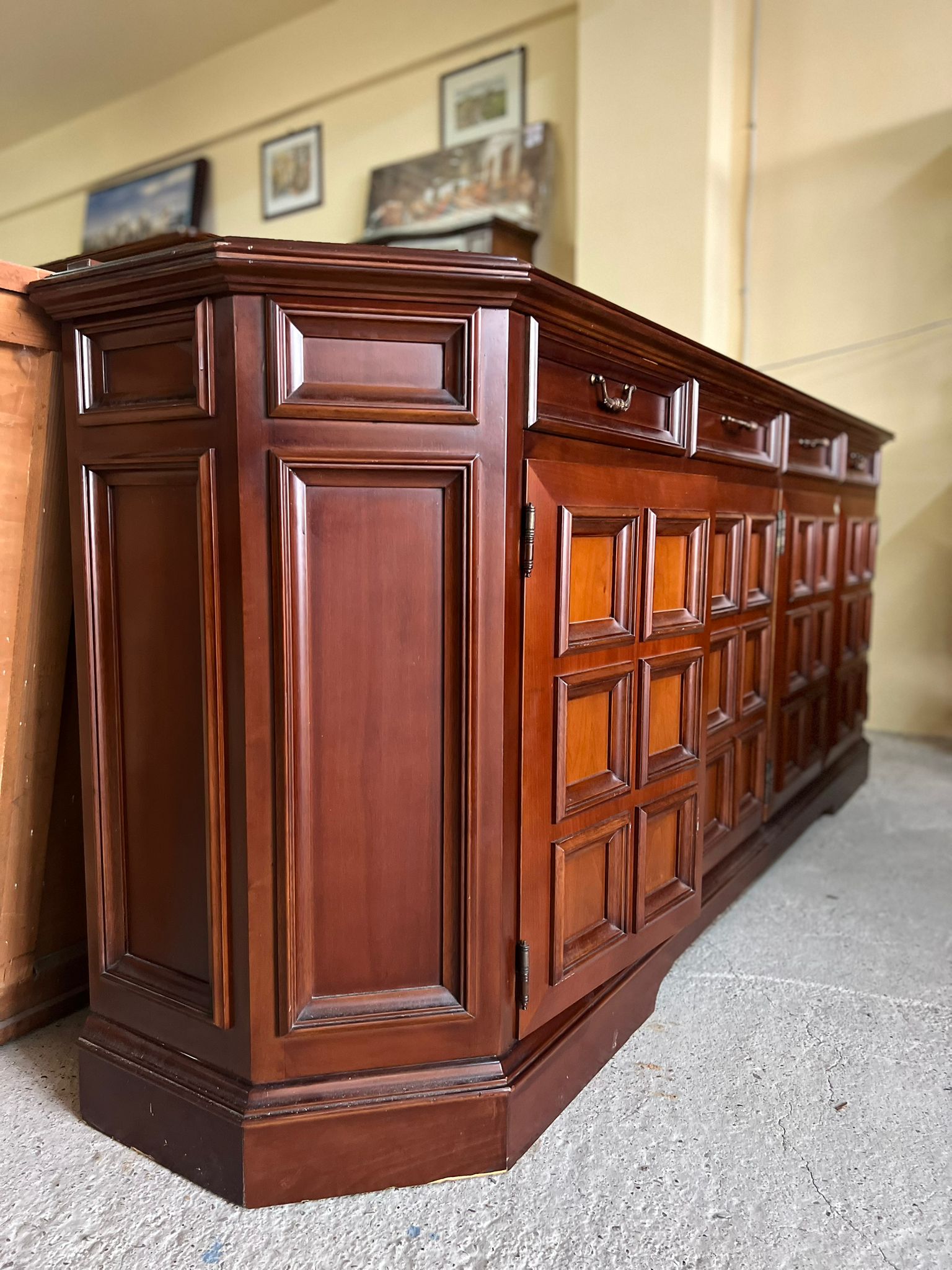 Bufet mare din lemn masiv cu design clasic sh de calitate italiană S 4525 - imagine 4