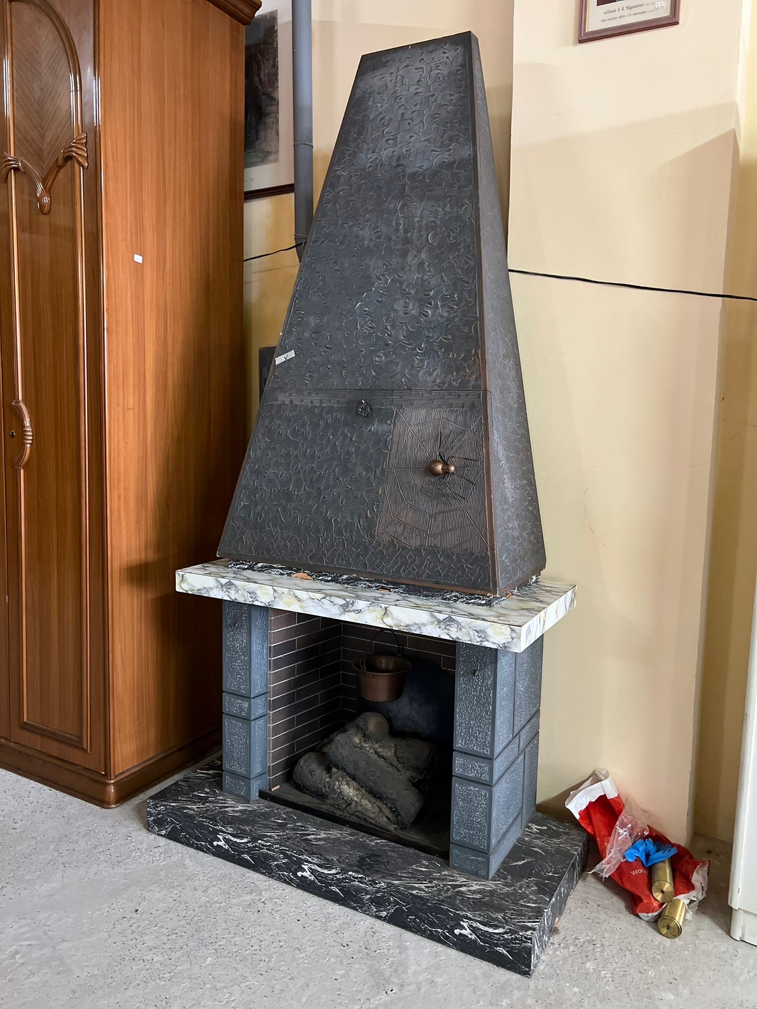 Șemineu decorativ vintage sh de calitate italiană C 239