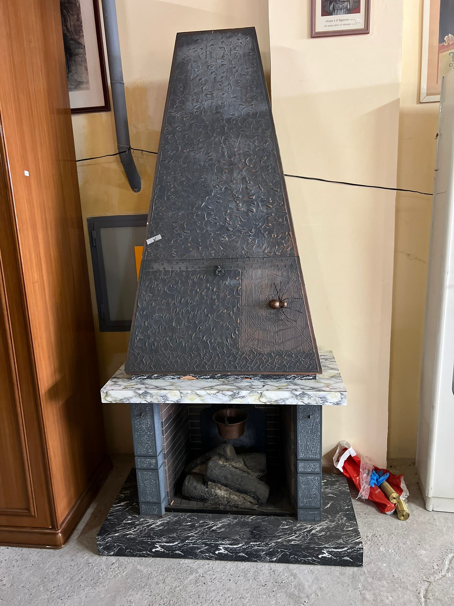 Șemineu decorativ vintage sh de calitate italiană C 239 - imagine 5