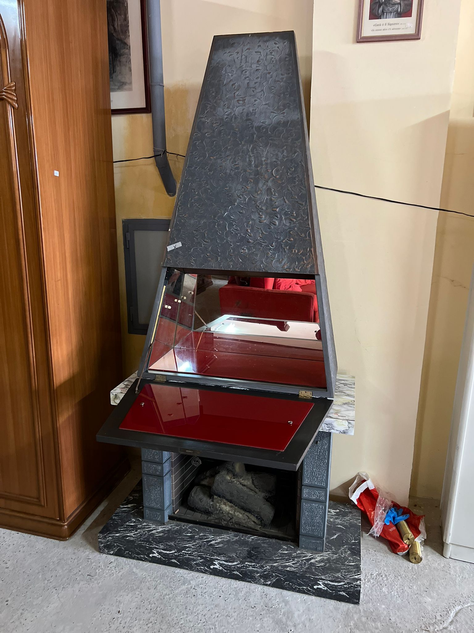 Șemineu decorativ vintage sh de calitate italiană C 239 - imagine 2
