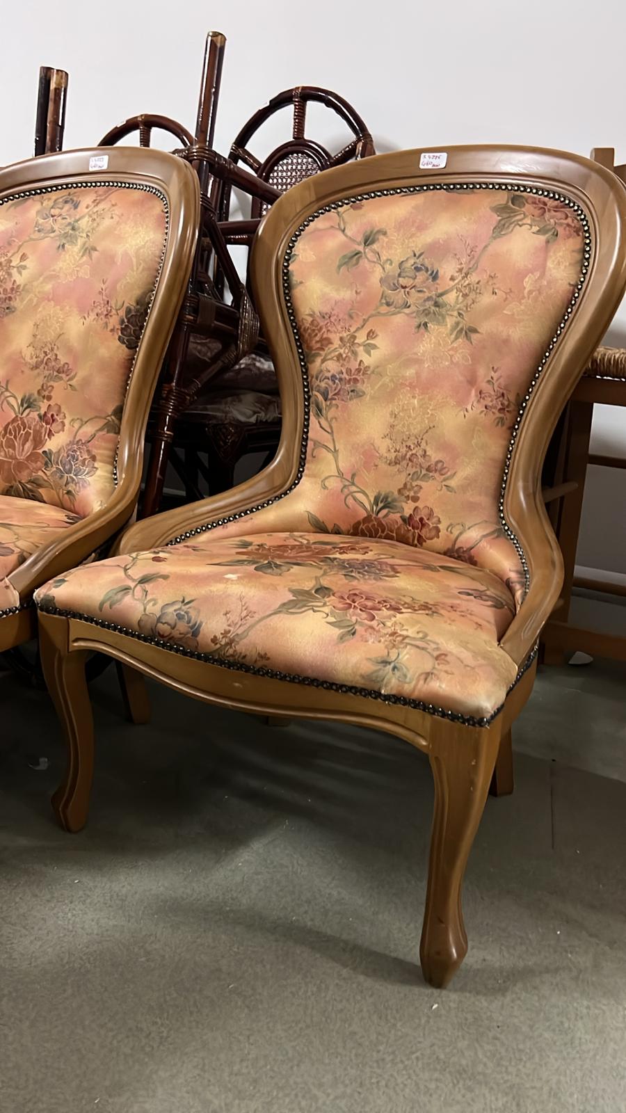 Scaun vintage cu tapițerie florală sh de calitate italiană S 4773