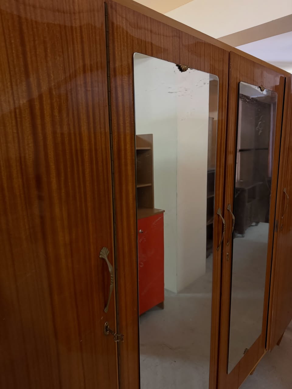 Dulap vintage din lemn cu oglinzi sh de calitate italiană S 4833 - imagine 3