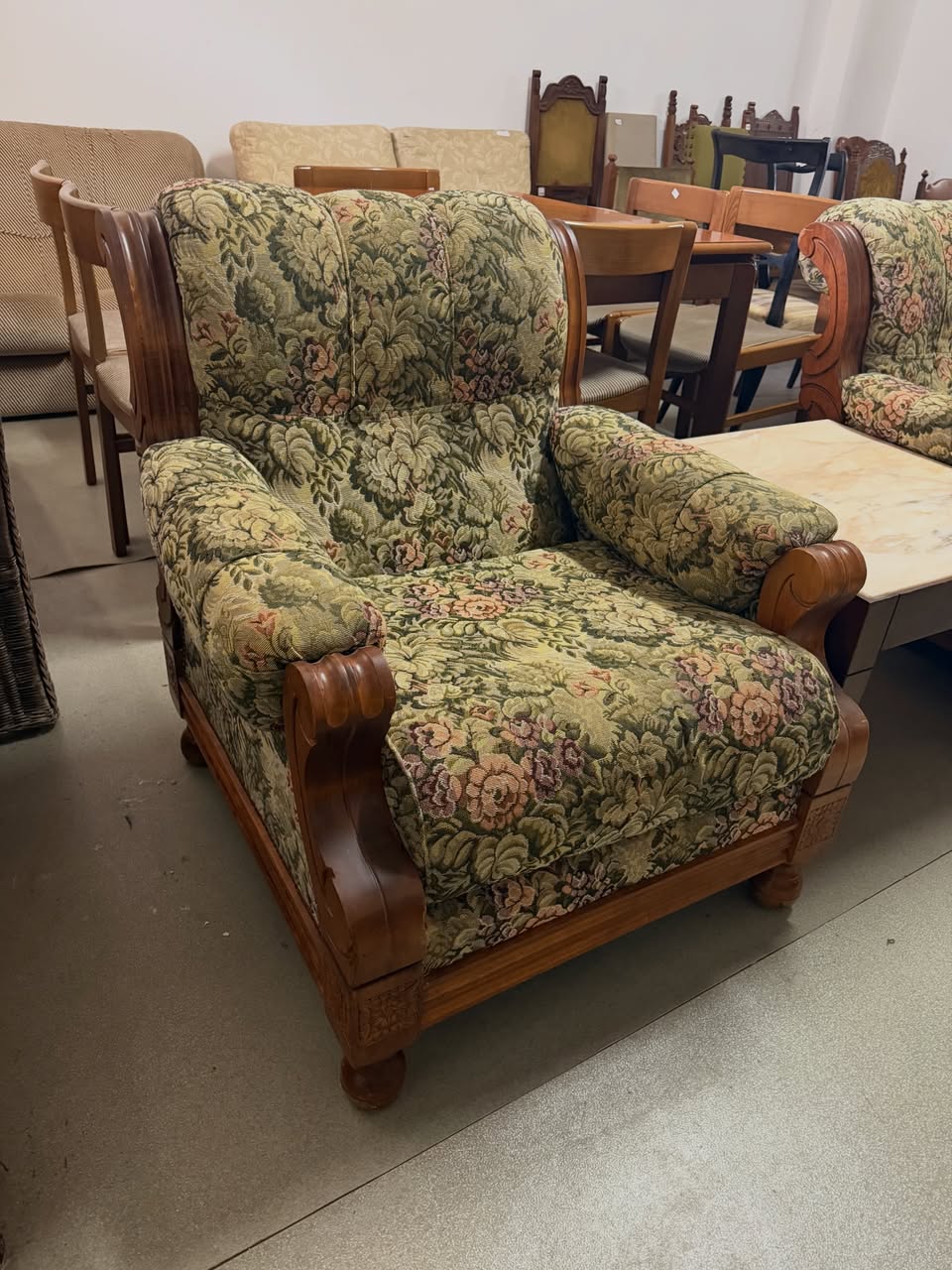 Set 2 fotolii din lemn masiv și material textil sh de calitate italiană Ad-07 - imagine 4
