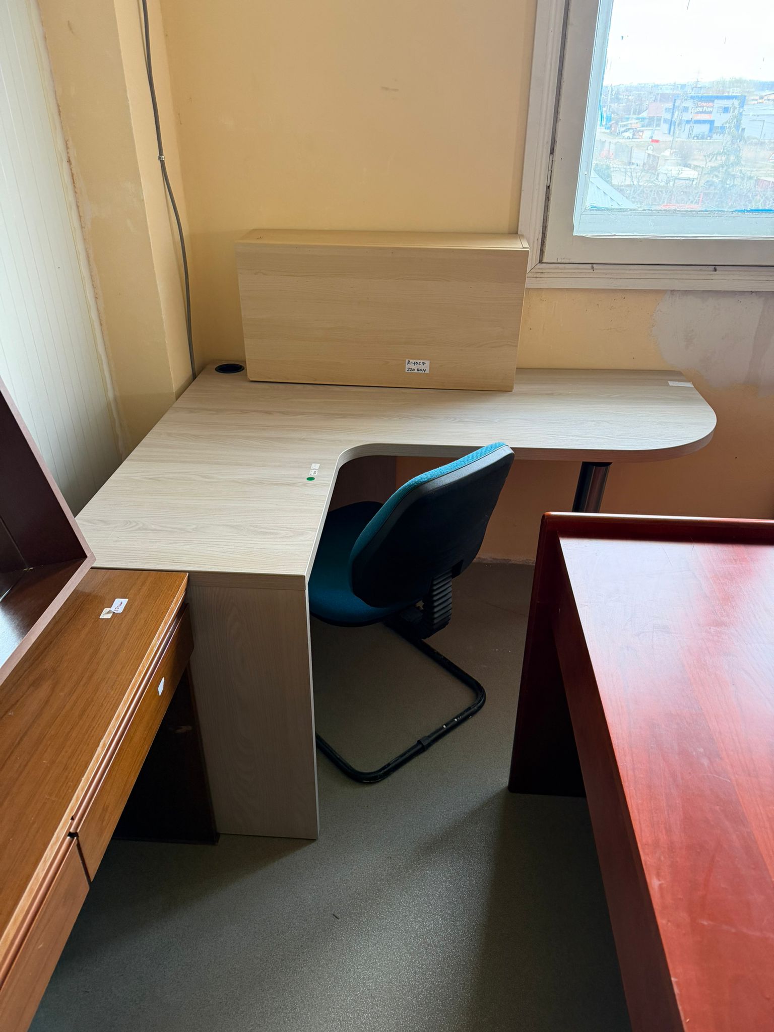 Birou colt office 150x120 cm modern sh de calitate italiana S3216 - imagine 3