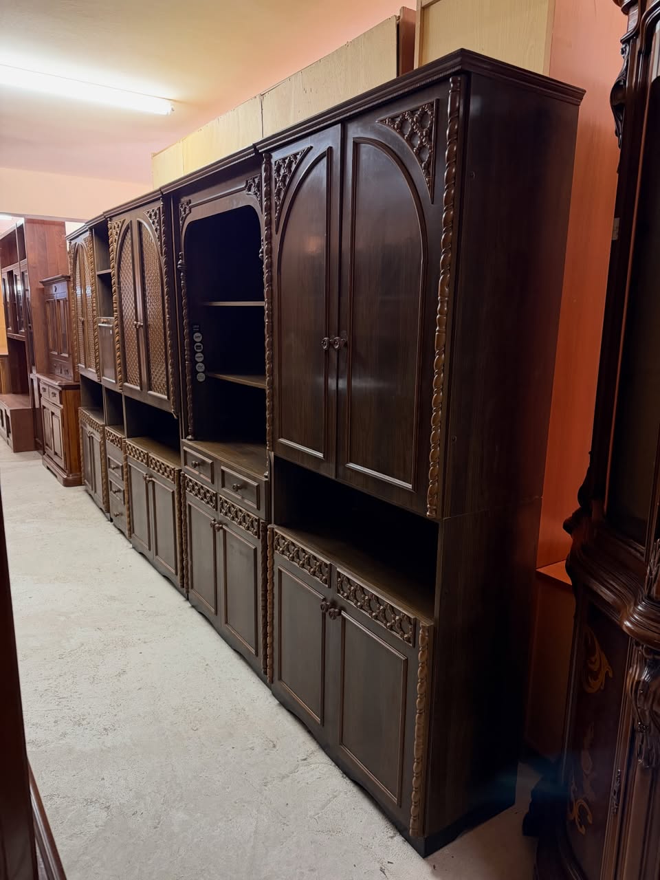 Mobilier living modular lemn masiv sh de calitate italiana (5 piese) Adz-244 - imagine 5