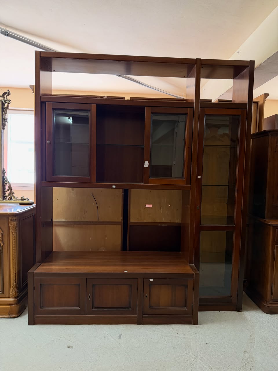 Bibliotecă din lemn masiv S 4366 sh de calitate italiană