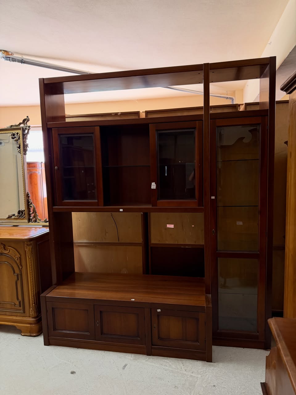 Bibliotecă din lemn masiv S 4366 sh de calitate italiană - imagine 4