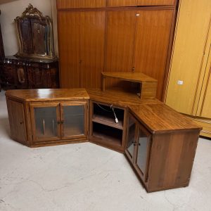 Colțar TV cu vitrine și spoturi LED sh de calitate italiană Cod 384