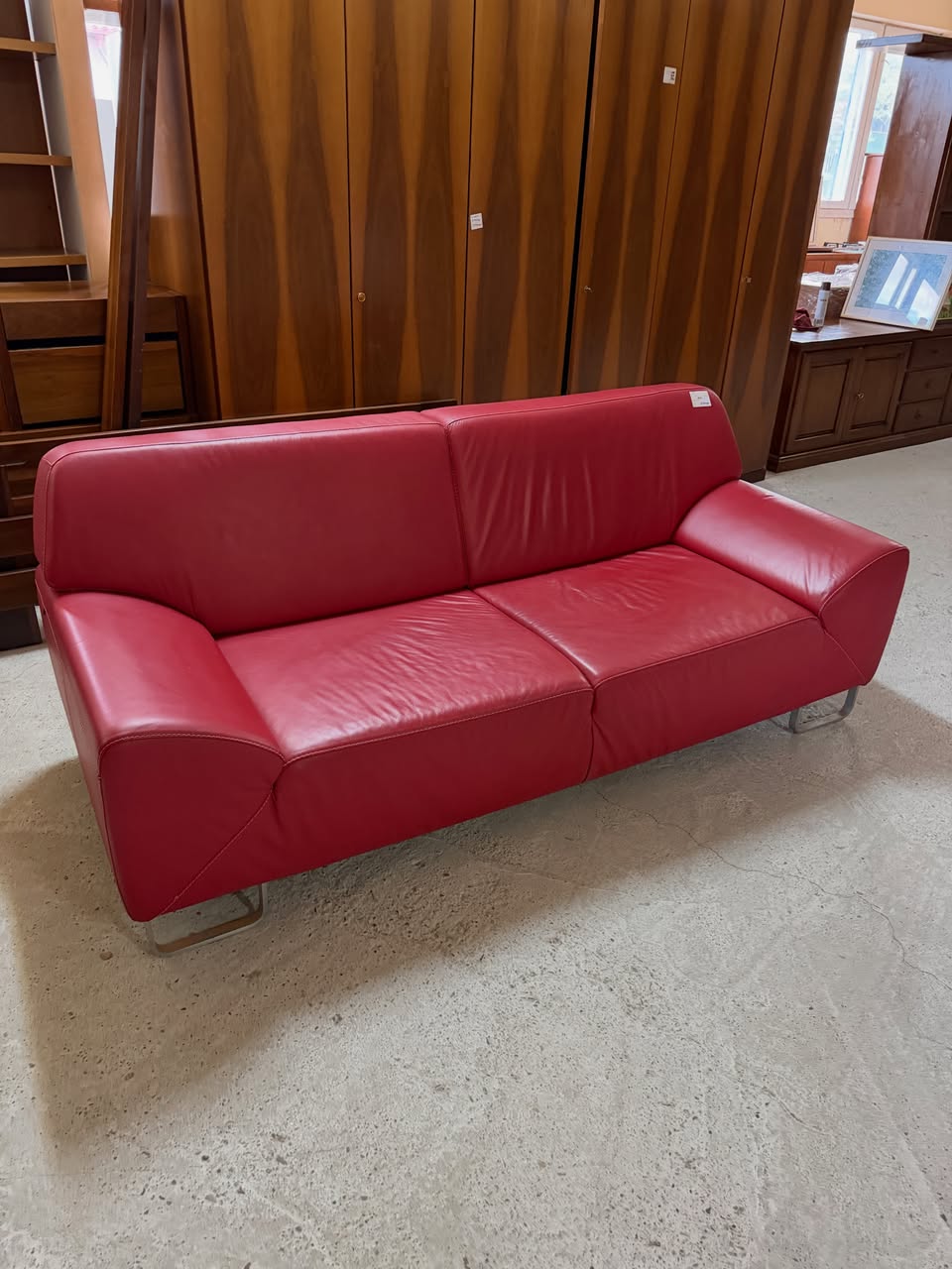 Canapea 3 locuri din piele naturală sh de calitate italiană 936/U - imagine 2