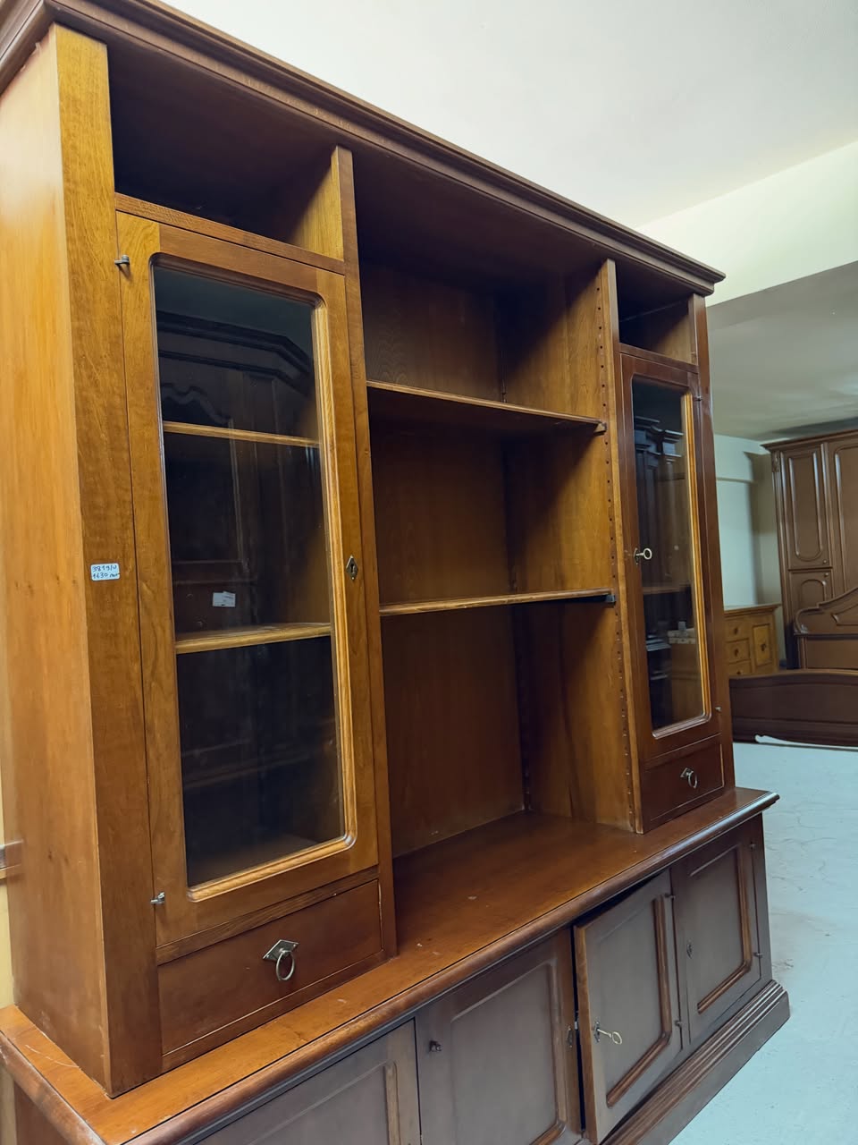 Bibliotecă living din lemn masiv sh de calitate italiană 3819/U - imagine 4