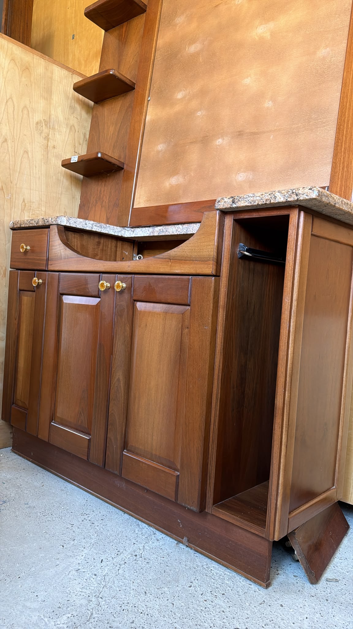 Mobilier baie din lemn masiv cu blat din marmură SH de calitate italiană 4285/U - imagine 2