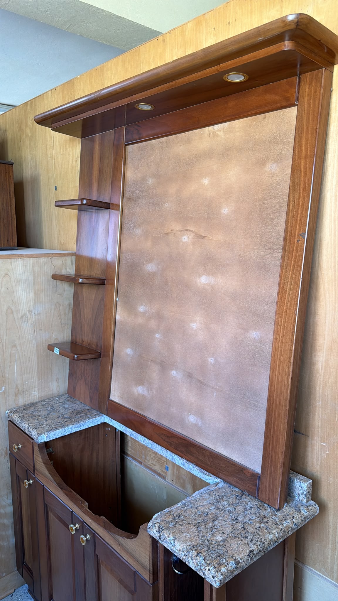 Mobilier baie din lemn masiv cu blat din marmură SH de calitate italiană 4285/U - imagine 3
